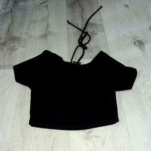 a crop top pretty simple and u can tie it from the back size medium